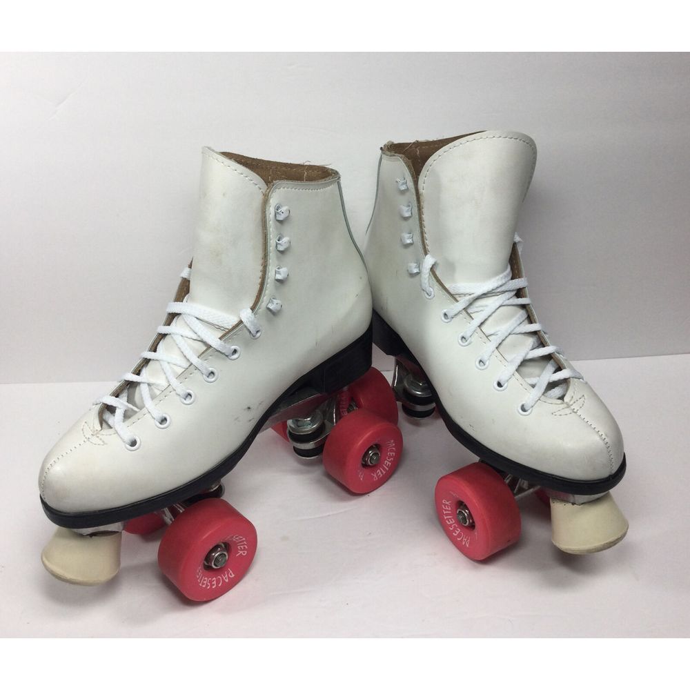 VTG White Dominion Marathon II Womens Size 6 Roller Skates Pacesetter Wheels